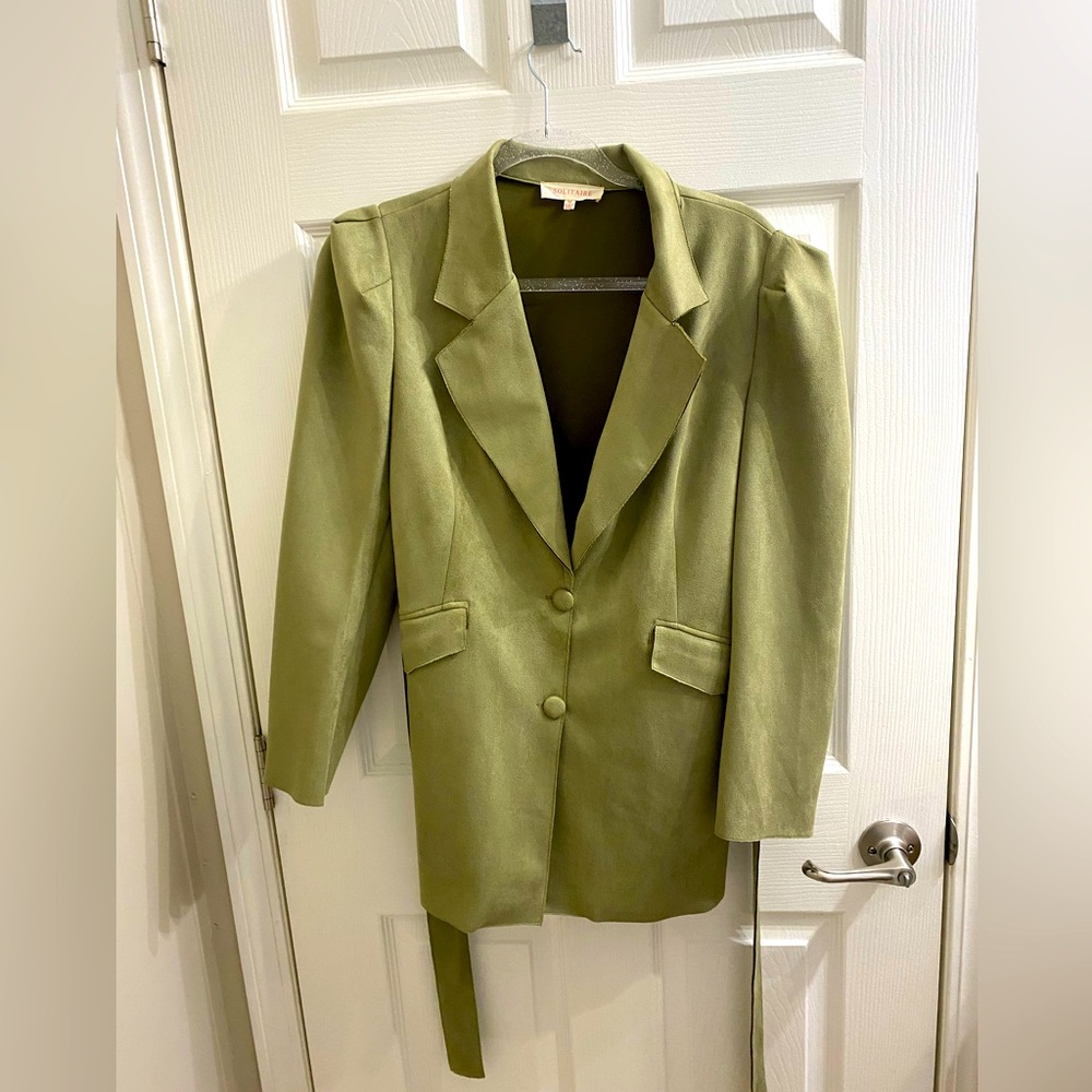Solitaire Olive Green Over Coat
